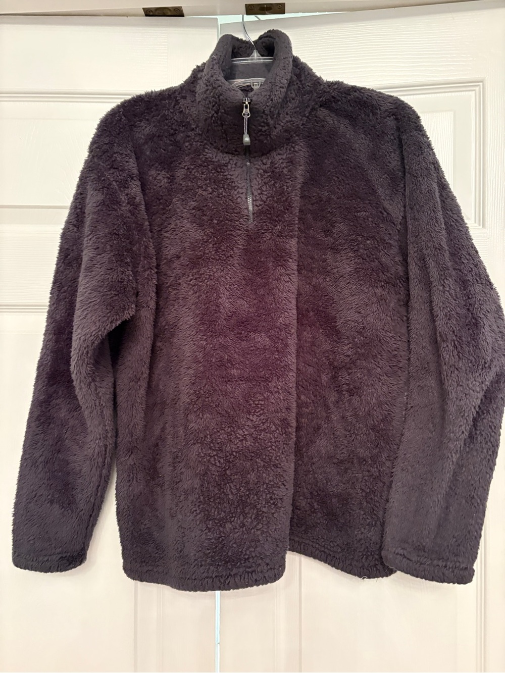 Eddie Bauer Women’s Plush Quarter Zip Pullover- Charcoal XL - Picture 1 of 2